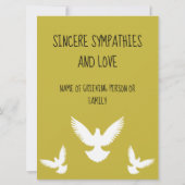 愛情のあるメモリの悔やみや弔慰カードに敏感 (裏面)