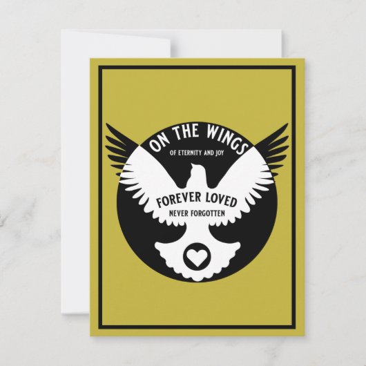 愛情のあるメモリの悔やみや弔慰カードに敏感 (正面)