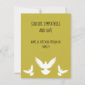 愛情のあるメモリの悔やみや弔慰カードに敏感 (裏面)