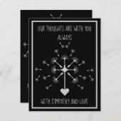 愛情のあるメモリの悔やみや弔慰カードに敏感 (正面/裏面)