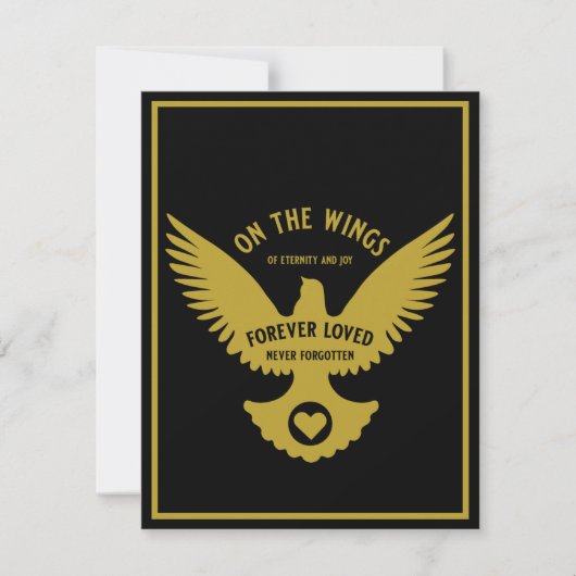 愛情のあるメモリの悔やみや弔慰カードに敏感 (正面)