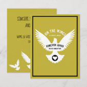 愛情のあるメモリの悔やみや弔慰カードに敏感 (正面/裏面)