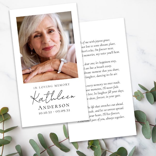 愛情のあるメモリスクリプトの葬儀祈りの言葉カード (クリエイターアップロード済み)