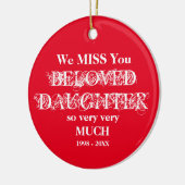 愛情のあるメモリパーソナライズされたドーターオーナメント セラミックオーナメント (左)