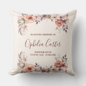 愛情のあるメモリフローラ水の色名前をカスタムする クッション (正面)