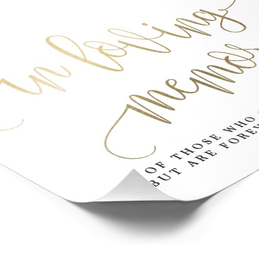 愛情のあるメモリーサインでサイズの金ゴールドを選択フェイク フォトプリント            (角)