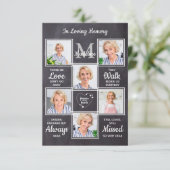 愛情のあるメモリーフォトコラージュ葬儀悔やみや弔慰 サンキューカード (スタンド正面)