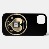 愛情のあるメモリーフォトハート金ゴールド Case-Mate iPhoneケース (裏面 (横))