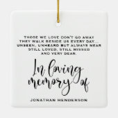 愛情のあるメモリーフォトパパセラミックオーナメント セラミックオーナメント (裏面)