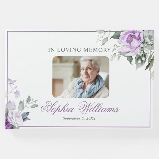 愛情のあるメモリーラベンダーフローラ ゲストブック (正面)