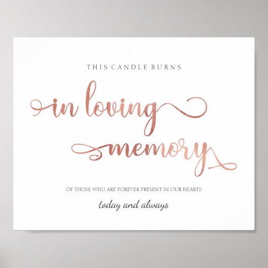 愛情のあるメモリ内のバラ結婚金ゴールドのサイン ポスター (正面)