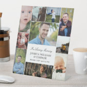 愛情のあるメモリ内の白い10枚の写真コラージュ 台座サイン (インサイチュ)