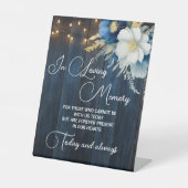 愛情のあるメモリ文字列の光フローラメモリアル記号 台座サイン (正面)