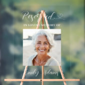 愛情のあるメモリ画像に予約されたカスタムメモリアル アクリルサイン (ニュートラル)