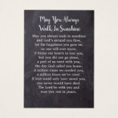 愛情のあるメモリ3写真悔やみや弔慰葬儀祈りの言葉カード (裏面)