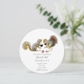愛情のあるリスの結婚式招待状 招待状 (スタンド正面)
