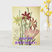 愛情のあるヴィンテージのスタイルによってはバースデー・カードが開花します カード (黄色い花)