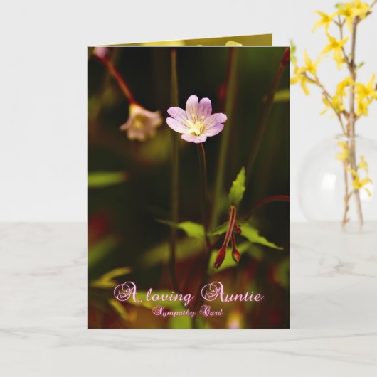愛情のある伯母さんの悔やみや弔慰カード カード (黄色い花)