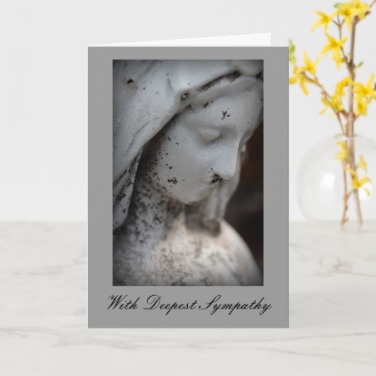 愛情のある単語の宗教悔やみや弔慰カード カード (黄色い花)