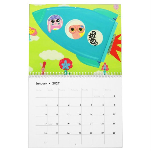 愛情のある友人、愛情のある生命2009年 カレンダー (1月 2027)