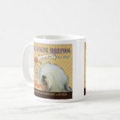 愛情のある古い英国の牧羊犬は私達の家の家を作ります コーヒーマグカップ (正面左)