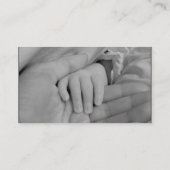 愛情のある手の育児の名刺 名刺 (裏面)