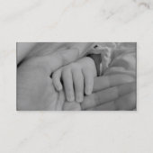 愛情のある手の育児の名刺 名刺 (裏面)