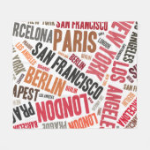 愛情のある旅行 フリースブランケット (正面(横))