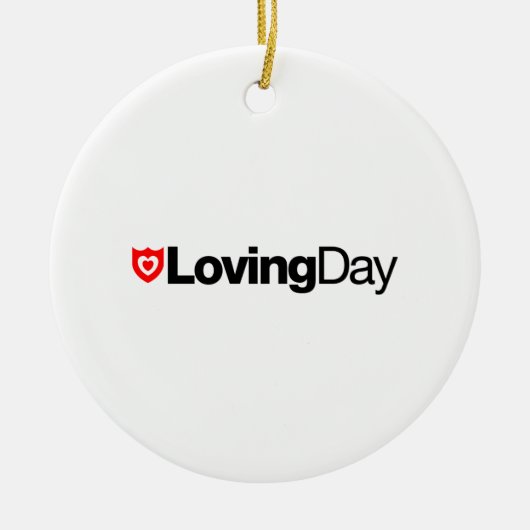 愛情のある日のロゴのオーナメント セラミックオーナメント (正面)