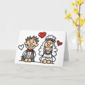 愛情のある結婚式のカップルカード(2) カード (黄色い花)