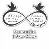 愛情のある記憶のパパまたはママ車のデカールで シール (正面)