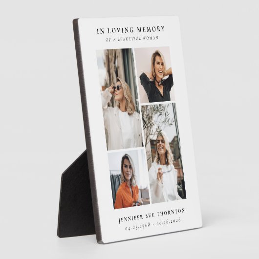 愛情のある記憶のミニマル写真コラージュ フォトプラーク (側面)