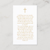 愛情のある記憶の中でモノグラム葬儀祈りの言葉カード 名刺 (裏面)