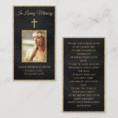 愛情のある記憶の中で悔やみや弔慰葬儀祈りの言葉カード 名刺