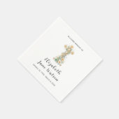 愛情のある記憶の披露宴クロスの葬儀フローラ スタンダードカクテルナプキン (角)