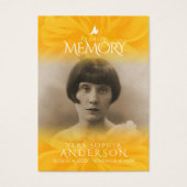 愛情のある記憶の葬儀バラ祈りの言葉詩イエロー (正面)