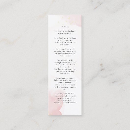 愛情のある記憶の赤面赤い葬儀ブックマーク スキニー名刺 (裏面)