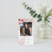 愛情のある記憶の赤面赤い葬儀祈りの言葉カード 名刺 (スタンド正面)