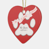 愛情のある記憶オーナメントのペットは写真を加えます セラミックオーナメント (左)