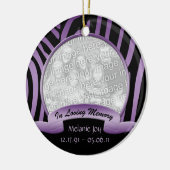 愛情のある記憶オーナメントの紫色および黒いシマウマ セラミックオーナメント (左)