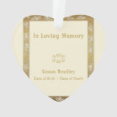 愛情のある記憶カスタムな写真の記念のオーナメント1 オーナメント (裏面)