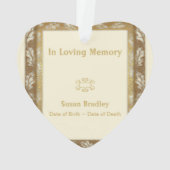 愛情のある記憶カスタムな写真の記念のオーナメント2 オーナメント (裏面)