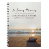 愛情のある記憶ゲストブックのビーチのコンシュ ノートブック (正面)