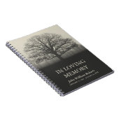 愛情のある記憶ゲストブックの木のシルエット ノートブック (右側)