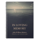 愛情のある記憶ゲストブックの海の日の出による鳥 ノートブック (正面)