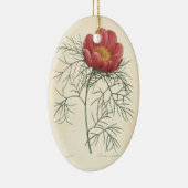 愛情のある記憶シャクヤクのカスタムな写真の記念物1 セラミックオーナメント (右)