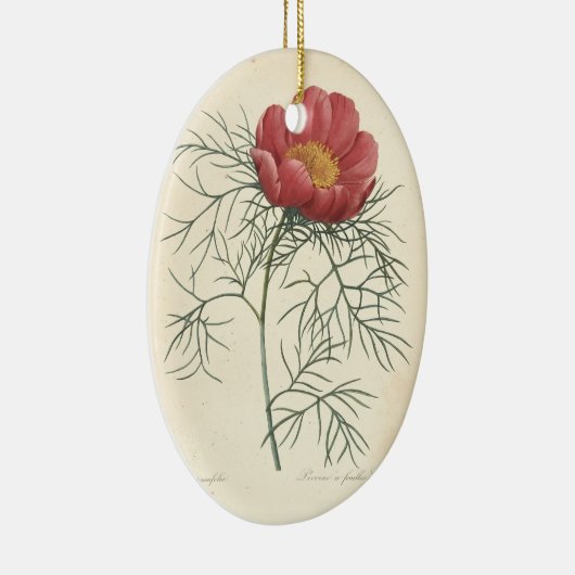 愛情のある記憶シャクヤクのカスタムな写真の記念物1 セラミックオーナメント (右)