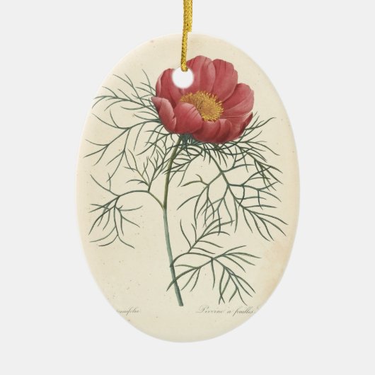 愛情のある記憶シャクヤクのカスタムな写真の記念物1 セラミックオーナメント (正面)