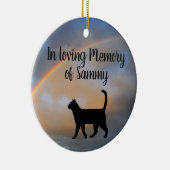 愛情のある記憶パーソナライズな一流の記念猫 セラミックオーナメント (右)