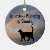 愛情のある記憶パーソナライズな一流の記念猫 セラミックオーナメント (正面)